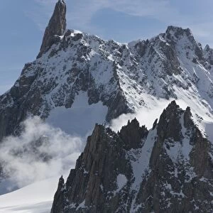 View of Mont Blanc Massif from Punta Helbronner, Courmayeur, Aosta Valley