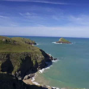 View of the Mouls off Rumps Point, Pentire Headland, Polzeath, North Cornwall