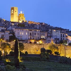 View at night, Saint-Paul-de-Vence, Provence-Alpes-Cote d Azur, Provence, France, Europe