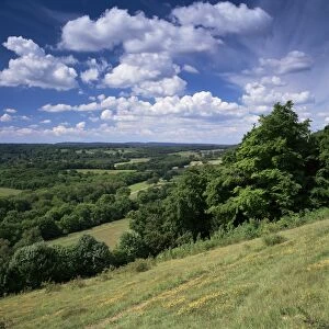 View from the North Downs near Dorking, Surrey, England, United Kingdom, Europe