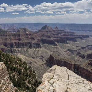 View of the North Rim of Grand Canyon National Park from Bright Angel Point