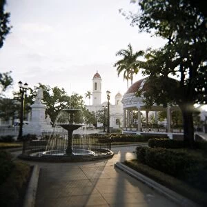 View across Parc Central, Cienfuegos, Cuba, West Indies, Central America