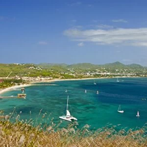 View from Pigeon Point down to Rodney Bay, St. Lucia, Windward Islands