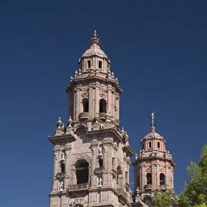 View from the Plaza de Armas of the Cathedral of Morelia, Morelia, Michoacan