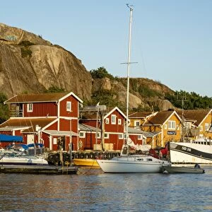 View over the port, Grebbestad, Bohuslan region, west coast, Sweden, Scandinavia, Europe