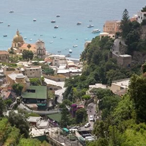 View over Positano, Costiera Amalfitana (Amalfi Coast), UNESCO World Heritage Site