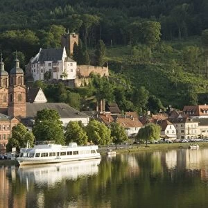 View across the River Main to Miltenberg, Bavaria, Germany, Europe