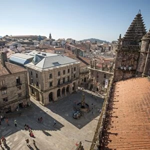 View from the roof of the Cathedral of Santiago de Compostela, UNESCO World Heritage Site