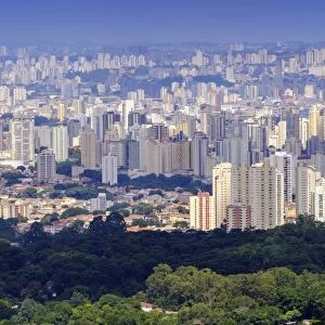 View of Sao Paulo city from the Serra da Cantareira State Park, Sao Paulo, Brazil