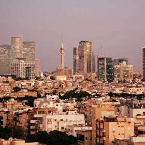View over the skyline of Tel Aviv, Israel, Middle East