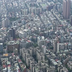 View over Taipei from the 101 Tower, Taipei, Taiwan, Asia