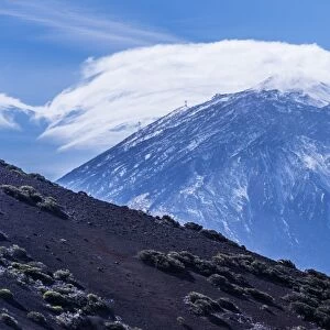 View over the Teide volcano and Teide National Park, UNESCO World Heritage Site, Tenerife