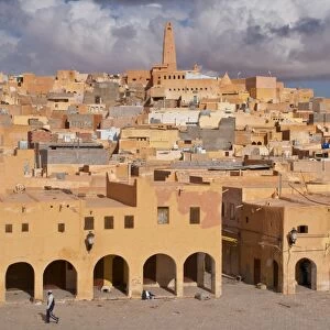 View over the town of Ghardaia, Mozabite capital of M Zab, UNESCO World Heritage Site