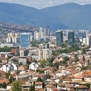 View over the town of Sarajevo, Bosnia-Herzegovina, Europe