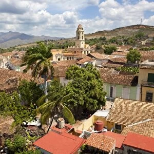 View over towns rooftops and the tower of Iglesia y Convento de San Francisco