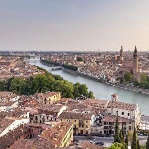 The view over Verona, UNESCO World Heritage Site, from Piazzale Castel San Pietro