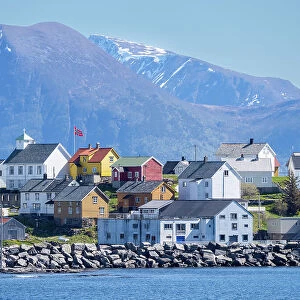 A view of the village of Bjornsund, abandoned in 1968 to full time residents, Hustadvika Municipality, Norway