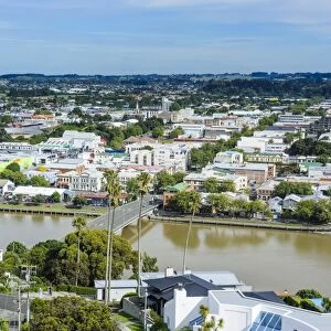 View over Whanganui and the Whanganui River, North Island, New Zealand, Pacific
