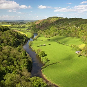 View over Wye Valley from Symonds Yat Rock, Symonds Yat, Forest of Dean, Herefordshire