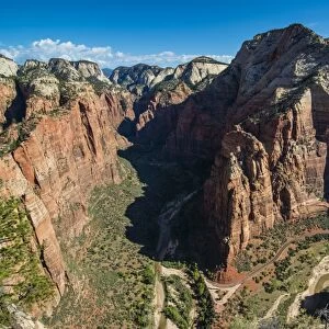 View over the Zion National Park from Angels Landing, Zion National Park, Utah, United States of America, North America