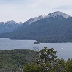 Views of Andes mountains by Lake Nahuel Huapi in Bariloche, Argentina, South America