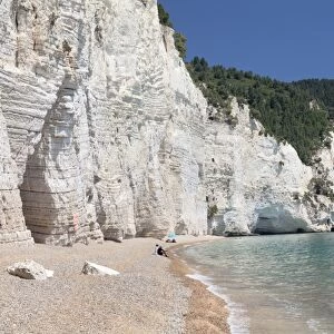 Vignanotica Bay between Mattinata and Vieste, Gargano, Foggia Province, Puglia, Italy