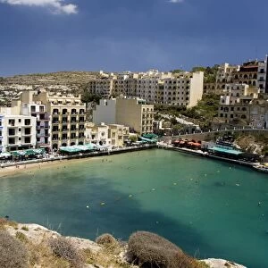 The village of Marsalforn on the Island of Gozo, Malta, Mediterranean, Europe