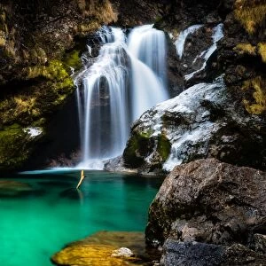 Vintgar Gorge Waterfall, Slovenia, Europe