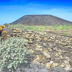 Volcanic landscape, Isla de los Lobos, Fuerteventura, Canary Islands, Spain, Europe