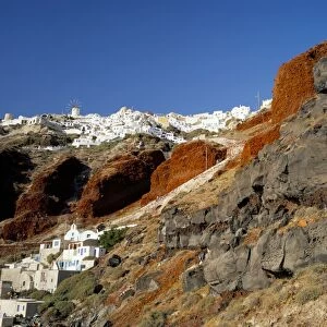 Volcanic rocks and Oia village