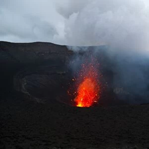 Volcano eruptions at the Volcano Yasur, Island of Tanna, Vanuatu, South Pacific, Pacific