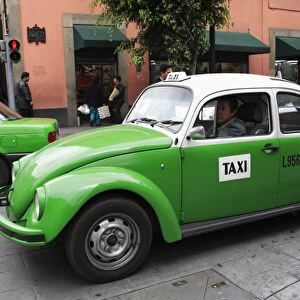 Volkswagen taxi cab, Mexico City, Mexico, North America