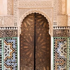 Wall of Ben Youssef Madrasa (ancient Islamic college), UNESCO World Heritage Site