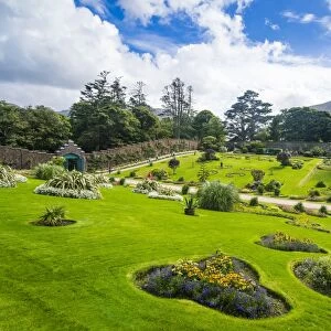 Walled Victorian garden in Kylemore Abbey, Connemara National Park, County Galway