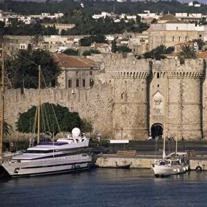 Walls of old town from harbour