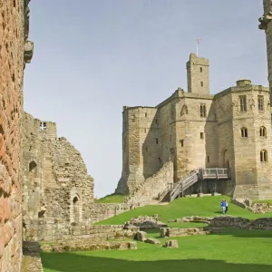 Warkworth Castle, Northumbria, England, United Kingdom, Europe