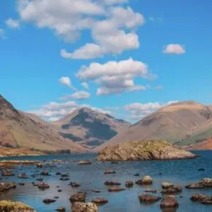 Wastwater and Great Gable, Wasdale Valley, Lake District National Park, Cumbria, England, United Kingdom, Europe