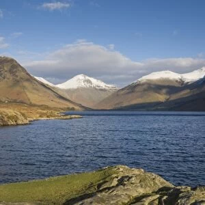 Wastwater with Yewbarrow, Great Gable, and Scafell Pike, Wasdale, Lake District National Park, Cumbria, England, United Kingdom, Europe
