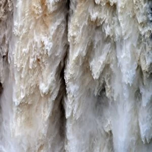 Detail of water falling from Kaieteur Falls, Guyana, South America