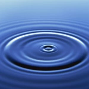 Water ripples from droplet