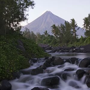 Waterfall beneath Mount Mayon