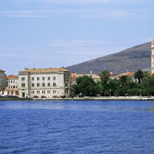 Waterfront with St. Lawrences cathedral, Trogir, Central Dalmatia region