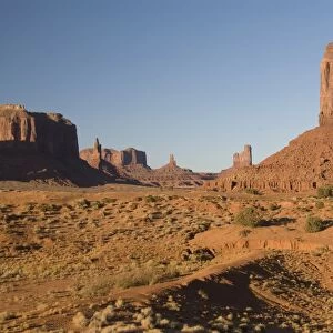 West Mitten Butte on the right, Monument Valley Navajo Tribal Park, Arizona