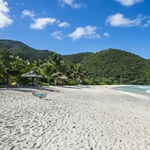 White sand beach on Josiah Bay, Tortola, British Virgin Islands, West Indies, Caribbean