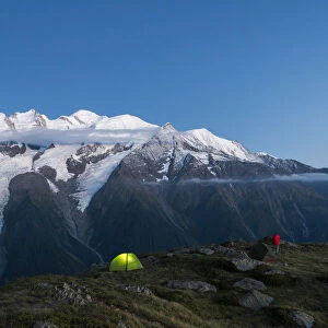 WIld camping on the GR5 trail or Grand Traverse des Alps near Refuge De Bellachat