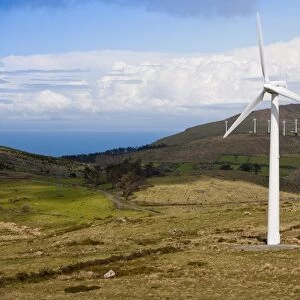 Wind farm, Ortiguera area, A Coruna, Galicia, Spain, Europe