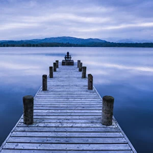 Windermere Jetty at sunrise, Lake District National Park, UNESCO World Heritage Site