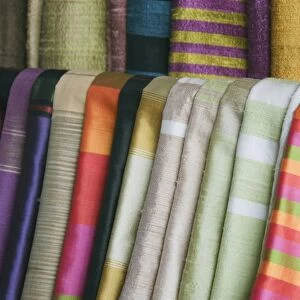 Wonderful Cambodian silk, Phnom Penh, Cambodia, Indochina, Southeast Asia, Asia