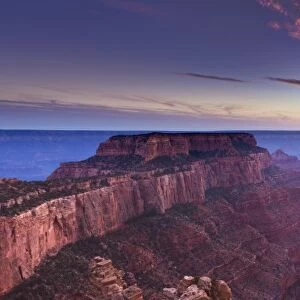 Wotans Throne, Cape Royal Viewpoint at sunset, North Rim, Grand Canyon National Park, UNESCO World Heritage Site, Arizona, United States of America, North America