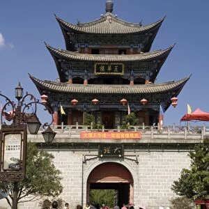 Wuhua tower, Old town, Dali, Yunnan, China, Asia